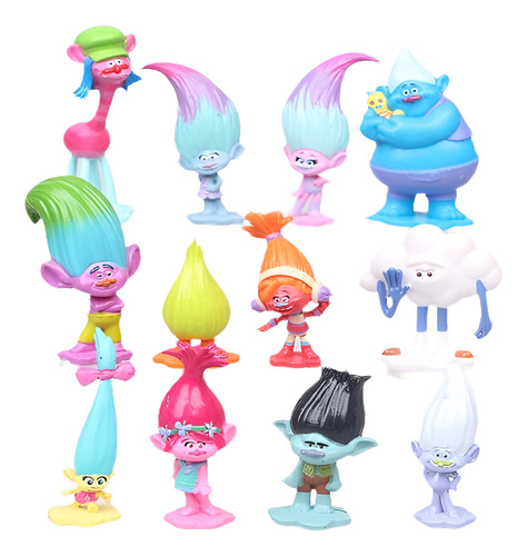 Película Trolls Amapola Rama Acción Figuras Torta Toppers Mu