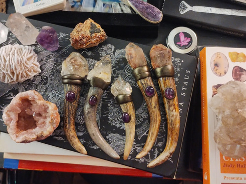 Asta Natural Con Cristales Y Piedras Energéticas