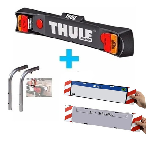 Suporte De Placa De Luzes Thule 976 + Adaptador 9761 + Placa