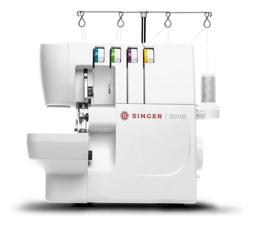 Máquina de costura overlock Singer S0105 portátil branca 220V