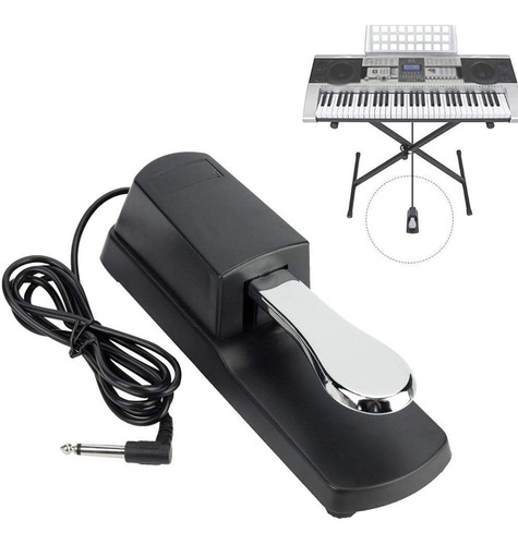 Imagen 4 de 8 de Pedal Sustain Universal Teclado Polaridad Piano Música