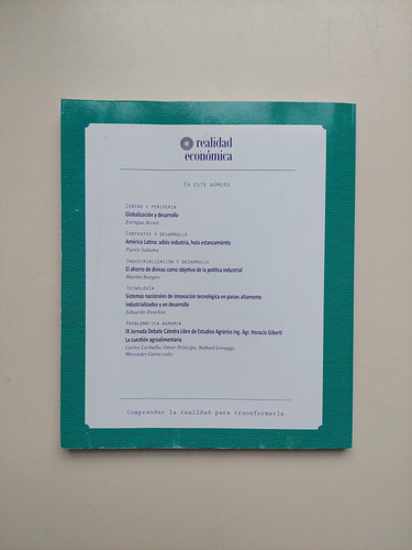 Revista De Ciencias Sociales: Realidad Económica / Iade