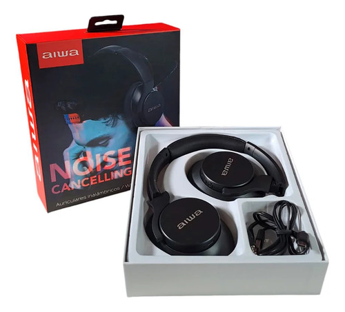 Audífonos Bluetooth Aiwa Over Ear Noise Cancelling Ajustable