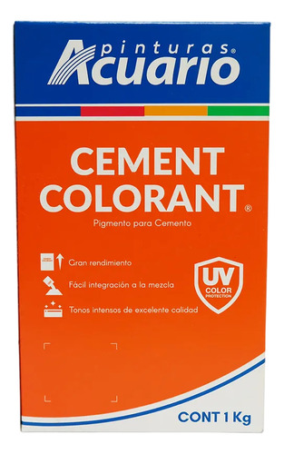 Pigmento P/cemento Polvo 1 Kg Acuario Turqueza