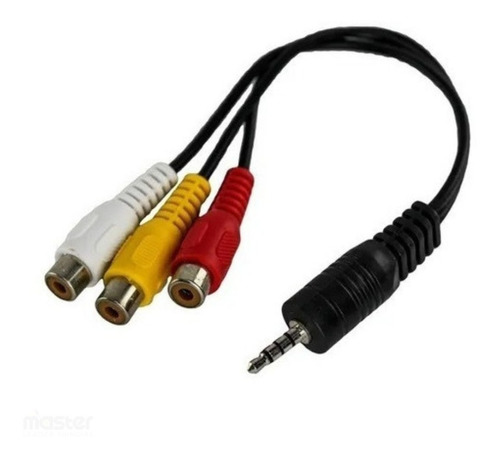 Cable Mini Plug 3,5mm 4 Contactos  A 3 Rca Hembras