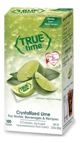 Limon En Polvo True Lime 100 Paquetes