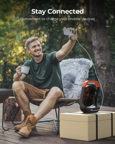 Fan Que Acampa 20000mah Con La Linterna Del Ventilador Del