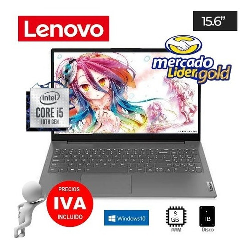 Imagen 1 de 9 de Laptop Portatil Lenovo Core I5 10ma Gn 8gb 1000gb 15.6 Iva