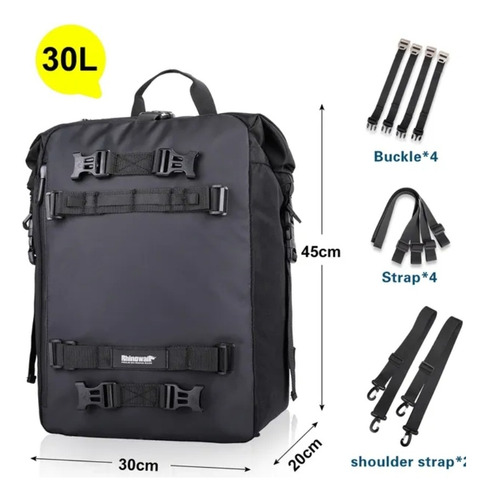 Bolso Mochila Para Moto 30lts Rhinowalk Con Diseño Modular