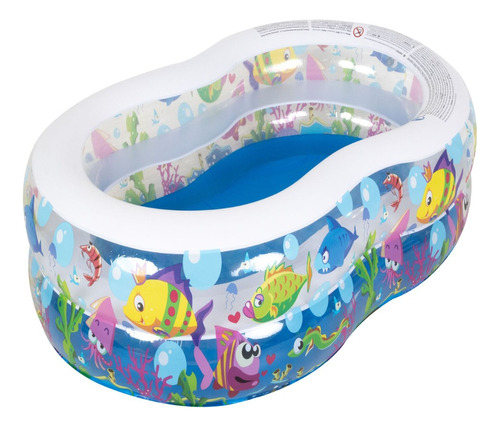 Piscina Inflable Peces 175x109cm