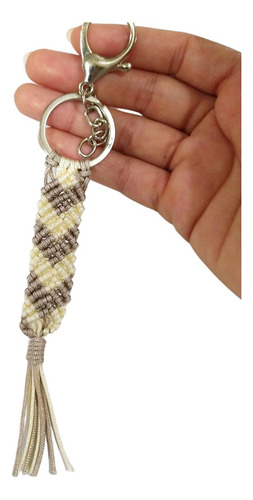 Llavero Tejido En Macramé Artesanal
