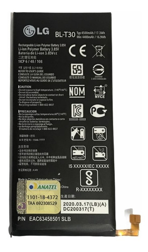 Flex Carga LG Bl-t30 K10 Power Tv M320 M320ds Original