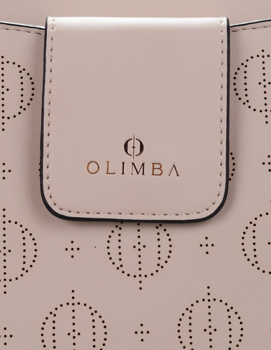 Bolsa Tote Olimba Para Mujer Elegante Mediano 9850 Beige Lisa Oro