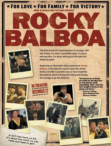 Pósters Película Rocky 6 - Rocky Balboa - 2006 - 42x30