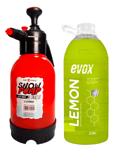 Kit Sgt Pulverizador Snow Pump 2l + Lemon 2,8l Evox