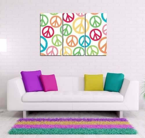 Cuadro 80x120cm Simbolo Paz Peace Hippie