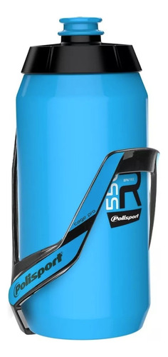 Kit Caramanhola + Suporte Polisport R550 Azul 550ml