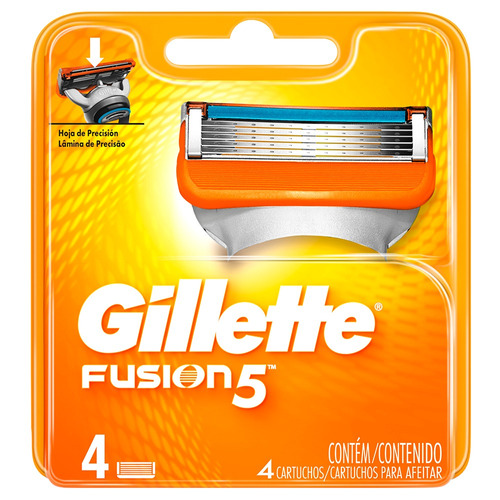 Imagen 1 de 4 de Repuestos para afeitar Gillette Fusion5 4 u