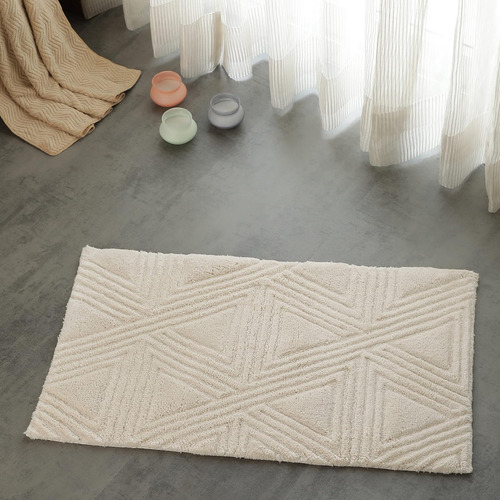 Alfombra De Baño De Algodón Orgánica Suave Y Absorbente De A
