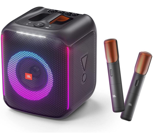 Caixa Jbl Partybox Encore Com 2 Microfones Bluetooth 100w Cor Preto Voltagem 110v/220v