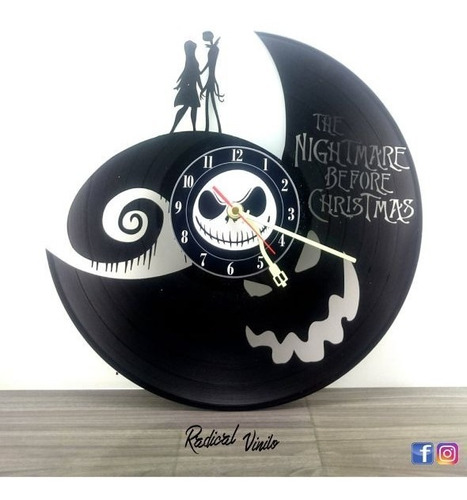 Reloj De Vinilo Mundo Extraño De Jack Regalos Decoracion