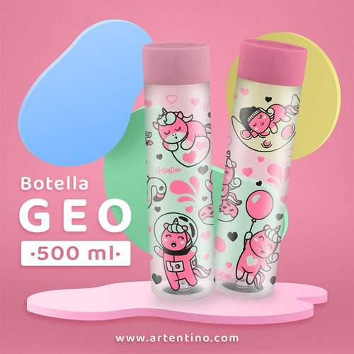 Imagen 3 de 8 de 2 Botella Deportiva Agua Infantil Mujer Hombre Artentino