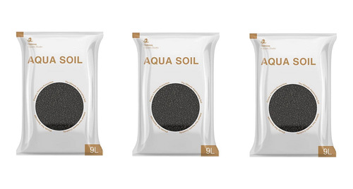 Kit Substrato Fértil P/ Plantado Chihiros Aqua Soil 9 L X3