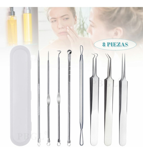 Set Herramientas Acné. Extractor De Espinilla Puntos Negros