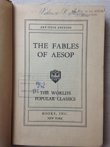 The Fables Of Aesop