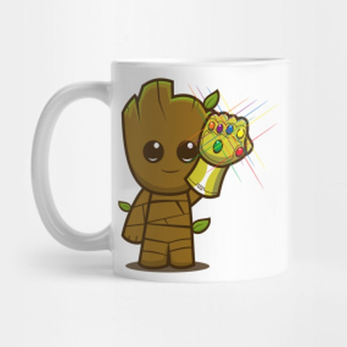 Taza De Ceramica Bichos Guardianes Groot Rocket Modelo P 7