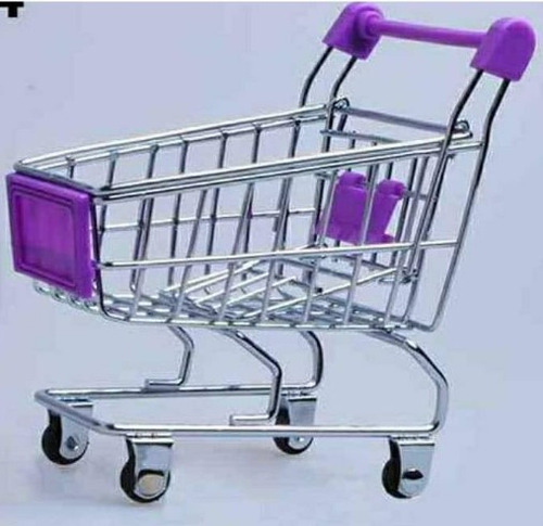 Mini Carro De Supermercado Escala 48:1 Juego Adorno Calidad
