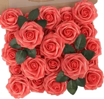 Comprar Flores Artificiales, Flor Naranja Quemada, Boda De Otoño, 25