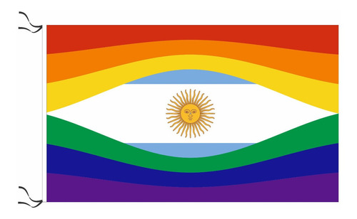 Bandera Lgbt Diversidad Argentina Arcoiris 1 X 1.8 M