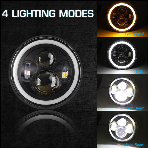Cd Faro Led Redondo De 7 Pulgadas Para Camión 4 X 4