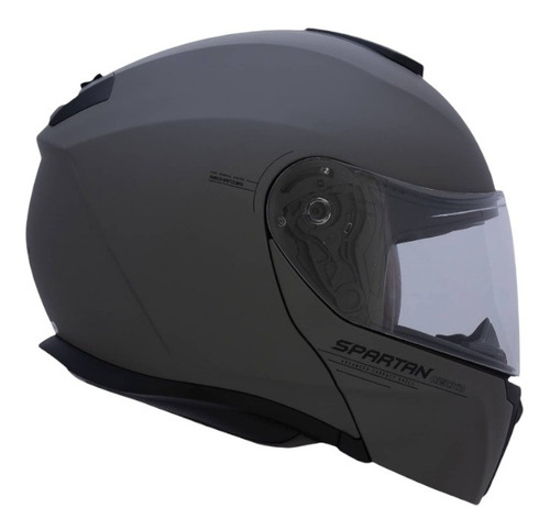 Imagen 3 de 6 de Casco Spartan Gecko Abatible Gris Oscuro Mate