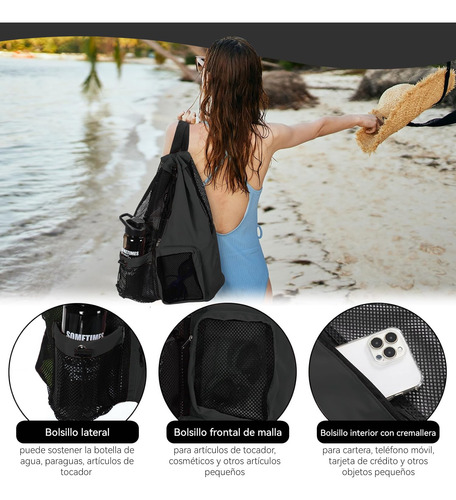 Mochila Deportiva De Cordón Con Compartimento Para Zapatos
