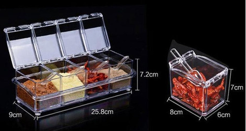 Porta Condimentos E Temperos Crystal Seasoning Box