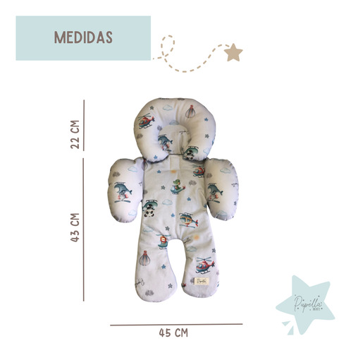 Reductor Bebe Huevito Cochecito Universal Reversible Algodon A Volar