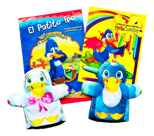 El Patito Feo Cuento Ilustrado Con Dos Títeres Y Audiolibro