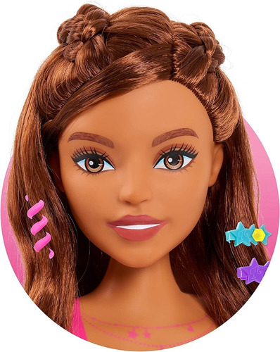 Cabeza De Barbie Fashionista Para Peinar Con Accesorios