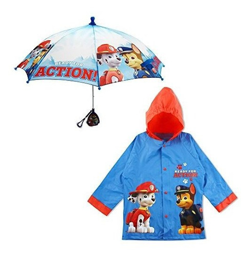 Conjunto De Ropa Impermeable Y Paraguas Para Niños Little Pa