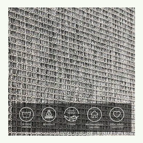 Alfombra Exterior Gris Tipo Yute 230 X 160 Cm Mihran +