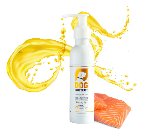 Aceite Salmón Para Perros Suplemento Alimenticio Omega 3, 6 Y 9 - 120 Ml