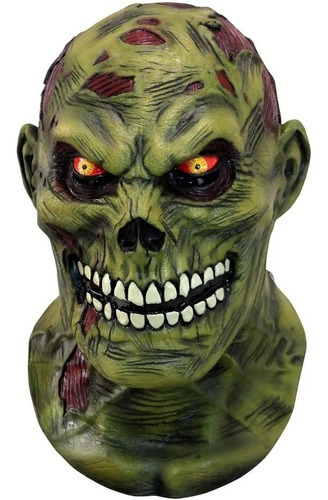 Máscara De Latex De Zombo Para Halloween Zombie Ghoulish Color Verde