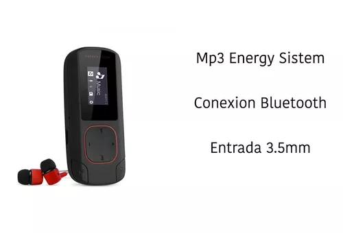 Reproductor Mp3 Bluetooth 8Gb Energy Sistem Radio Fm Recargable Soporta  Hasta 64Gb Con Auriculares