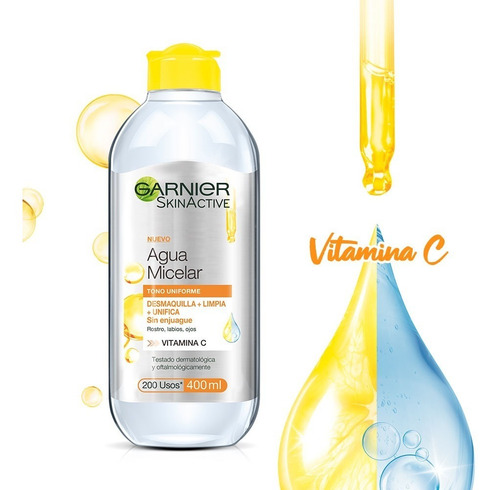 Imagen 6 de 7 de Agua Micelar Desmaquillante Con Vitamina C Express Aclara