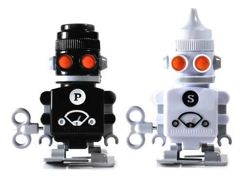 Suck Uk Salero Y Pimentero | 2 Robots Saleros Y
