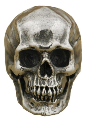 Anillo De Hombre Vintage Crackle Skull