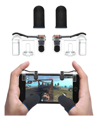 Combo Gatillos Para Celular + Dedales Gamer Para Juegos