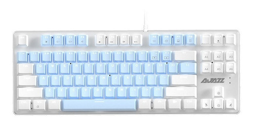 Imagen 3 de 5 de Teclado Mecánico Blanco/azul Switch Black- Ajazz Ak40
